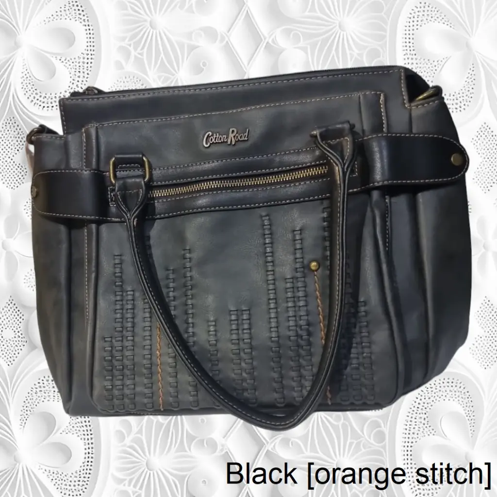 Black [orange stitch]